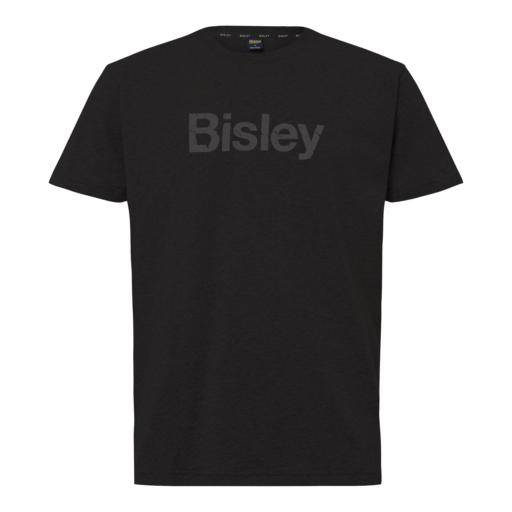 BISLEY COTTON LOGO T-Shirt schwarz Herren Vorderansicht #farbe_schwarz