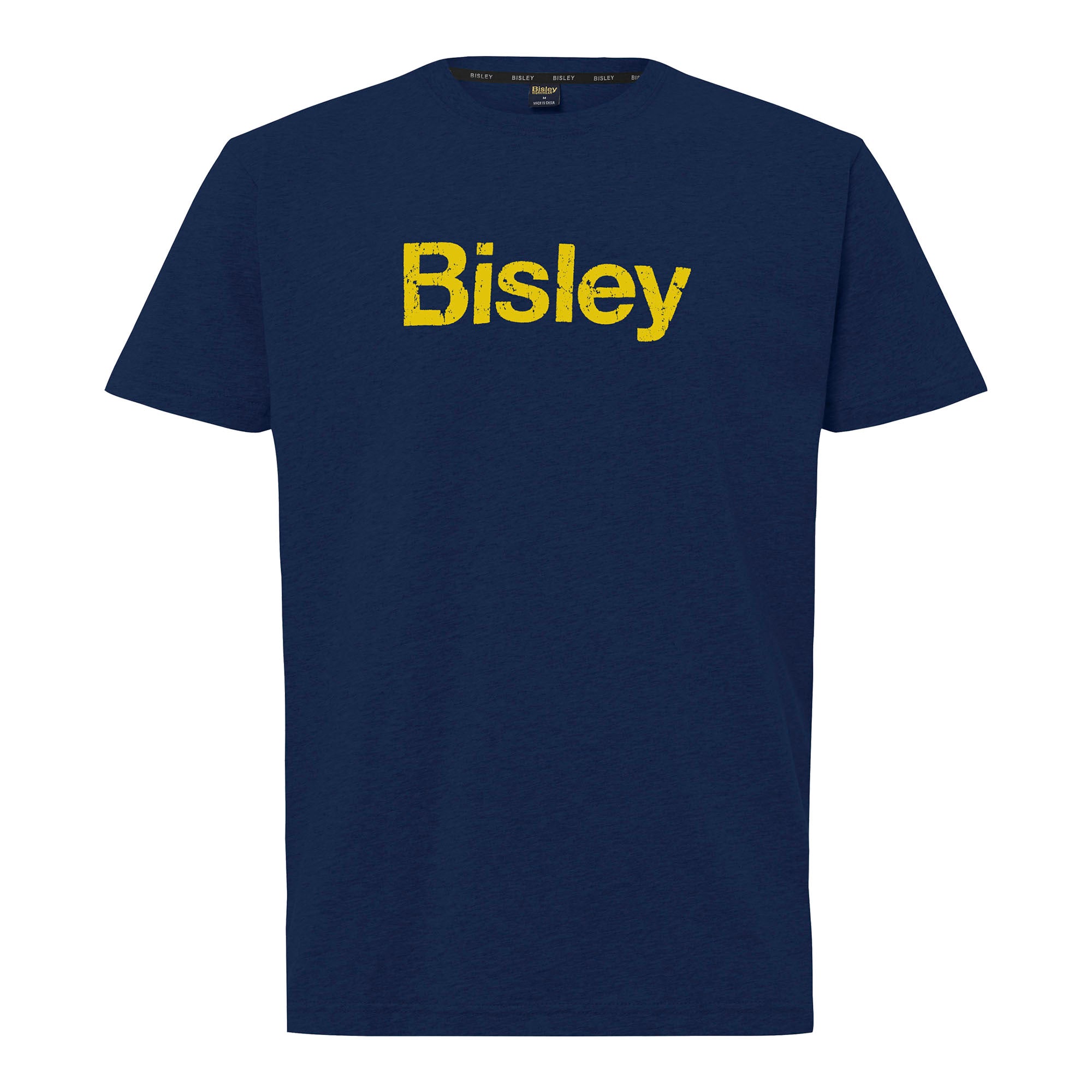BISLEY COTTON LOGO T-Shirt blau Herren Frontansicht #farbe_blau