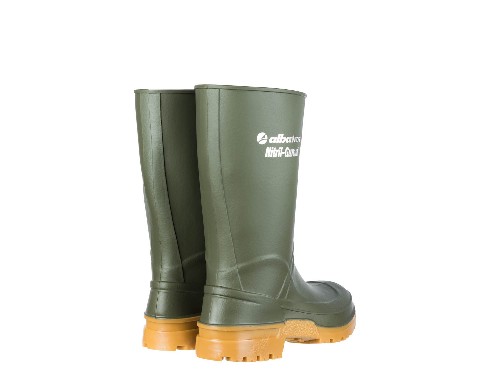 ALBATROS Guardian Mid Nitrilgummistiefel grün Rückansicht #farbe_grün
