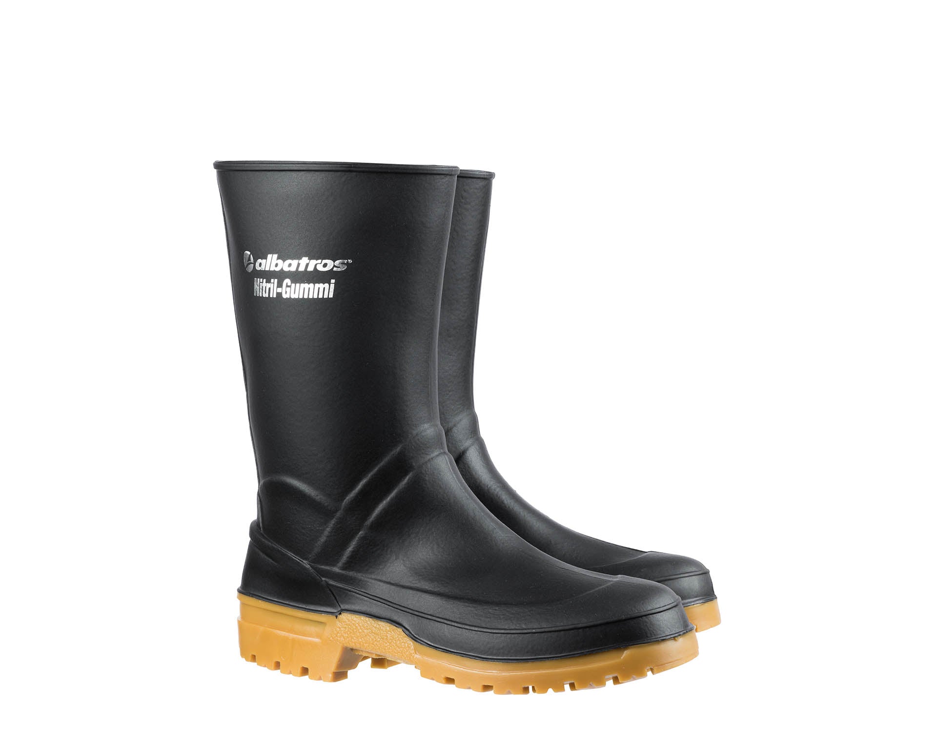 ALBATROS Guardian Mid Nitrilgummistiefel schwarz Seitenansicht #farbe_schwarz