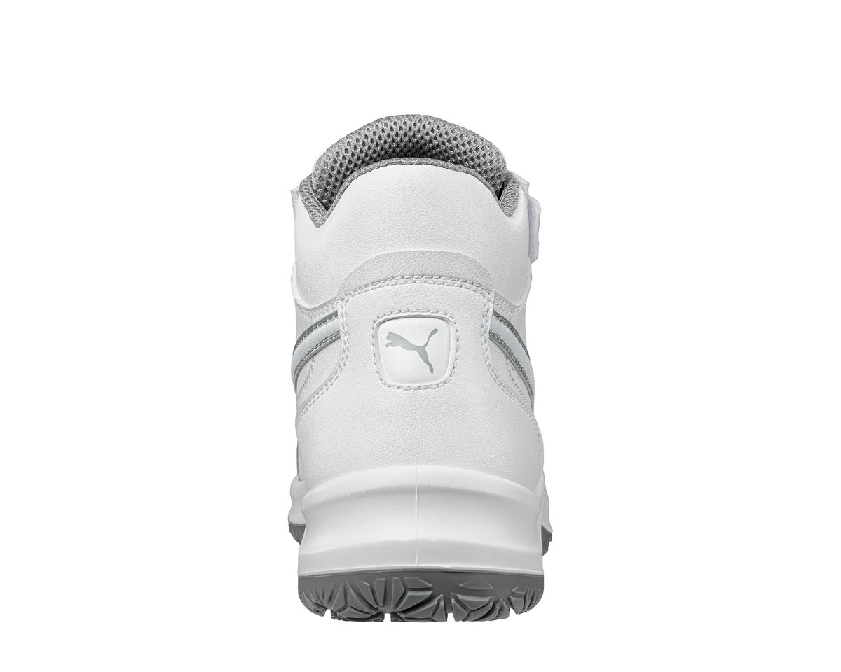 PUMA SAFETY ABSOLUTE MID Sicherheitsschuh S2 weiß Rückansicht