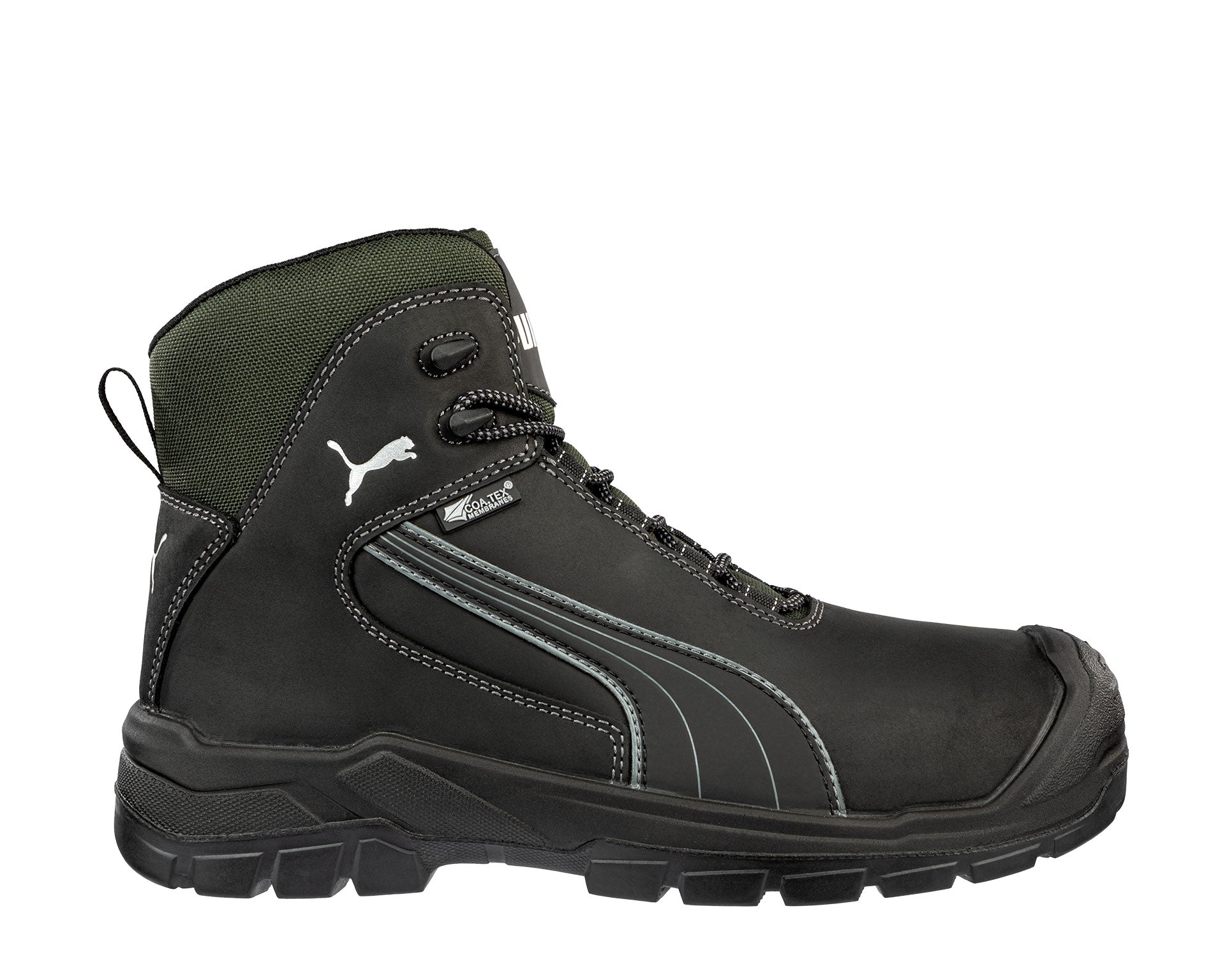 PUMA SAFETY CASCADES ST CTX MID Schnürboots O2 schwarz Seitenansicht
