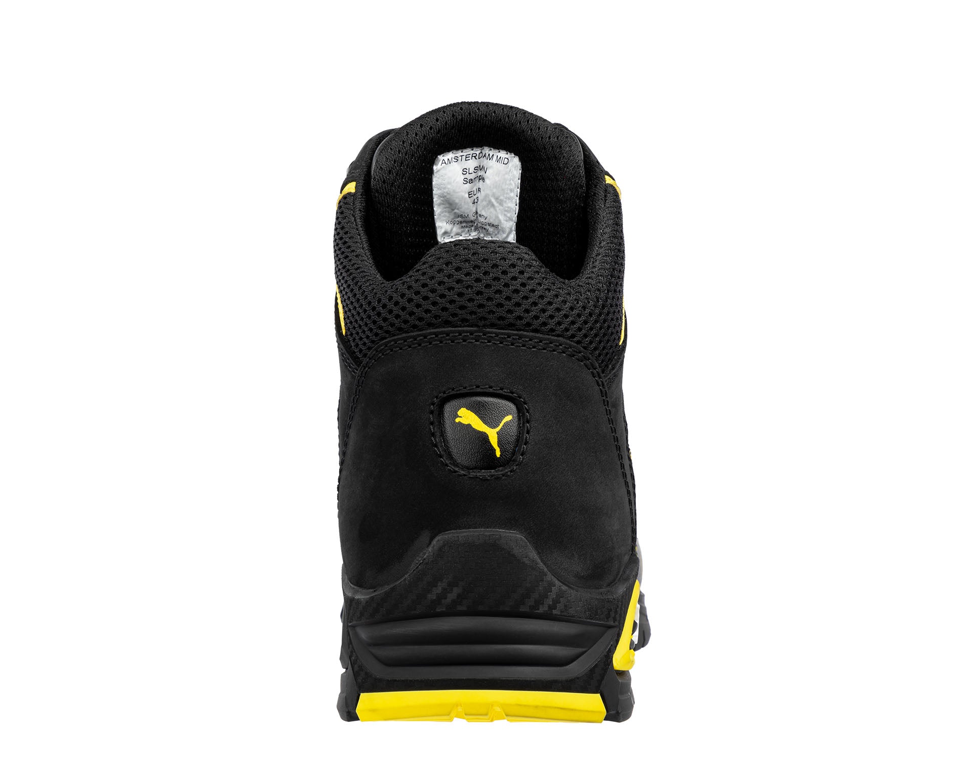 PUMA SAFETY AMSTERDAM MID Sicherheitsschuh S3L schwarz Herren Rückansicht