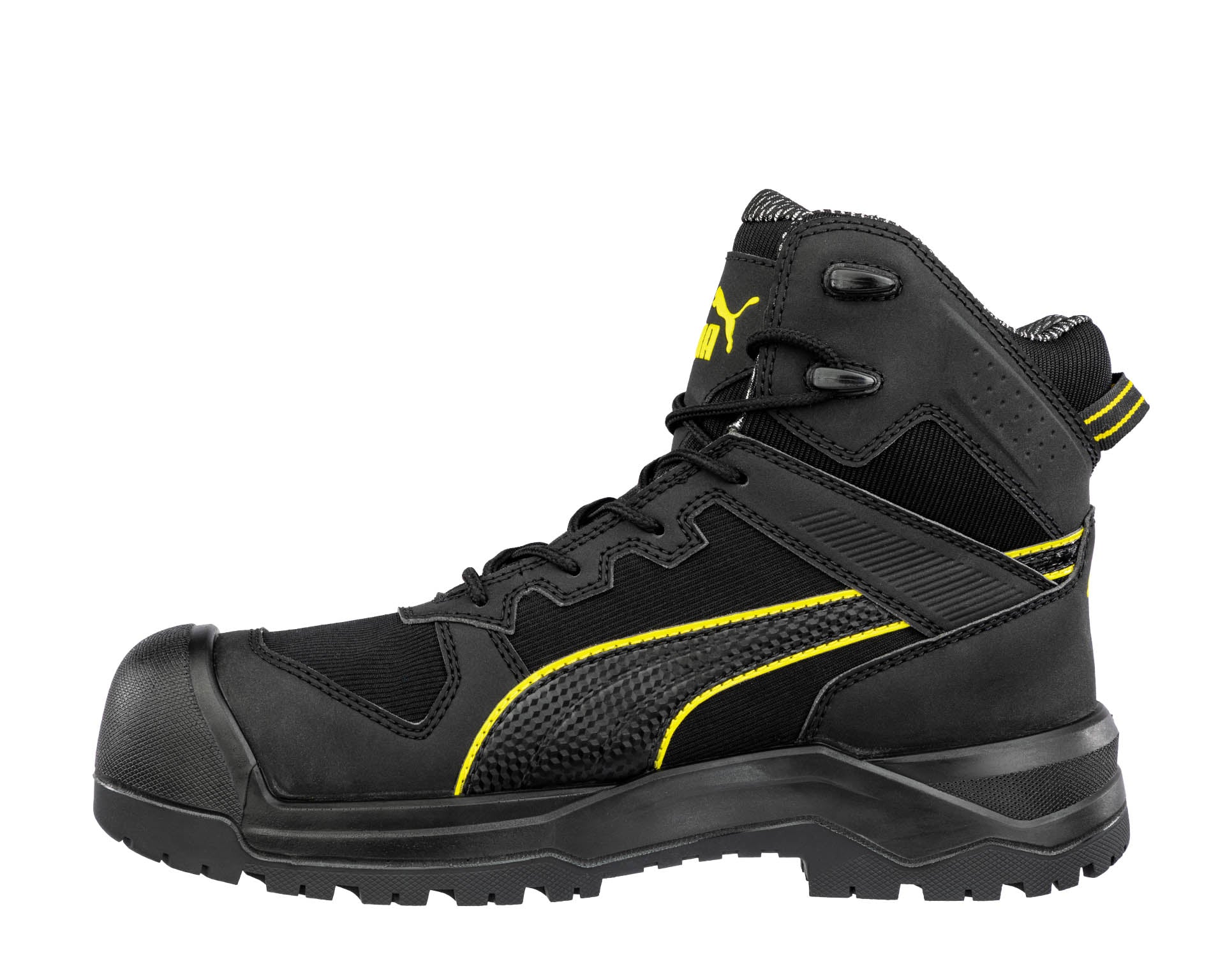 PUMA SAFETY ROCK HD CTX MID Sicherheitsschuh S7S schwarz links
