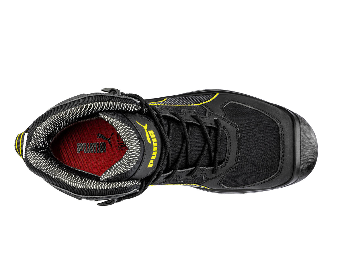 PUMA SAFETY ROCK HD CTX MID Sicherheitsschuh S7S schwarz oben