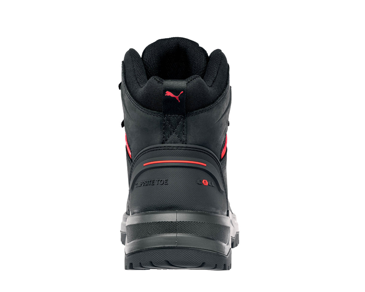 PUMA SAFETY IRON HD MID Sicherheitsschuh S3S schwarz Herren Rückansicht #farbe_schwarz