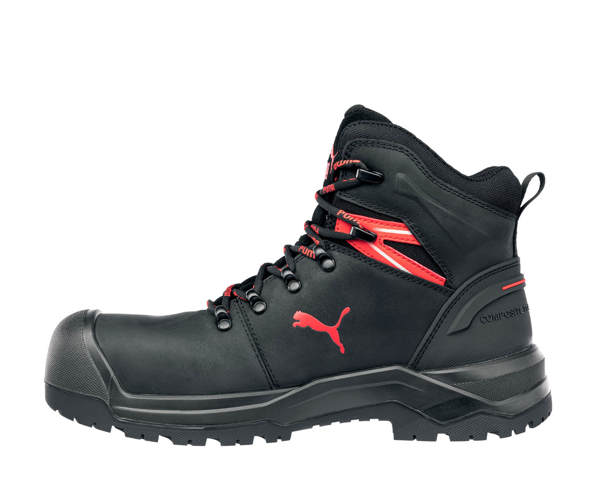 PUMA SAFETY IRON HD MID Sicherheitsschuh S3S schwarz Herren links #farbe_schwarz