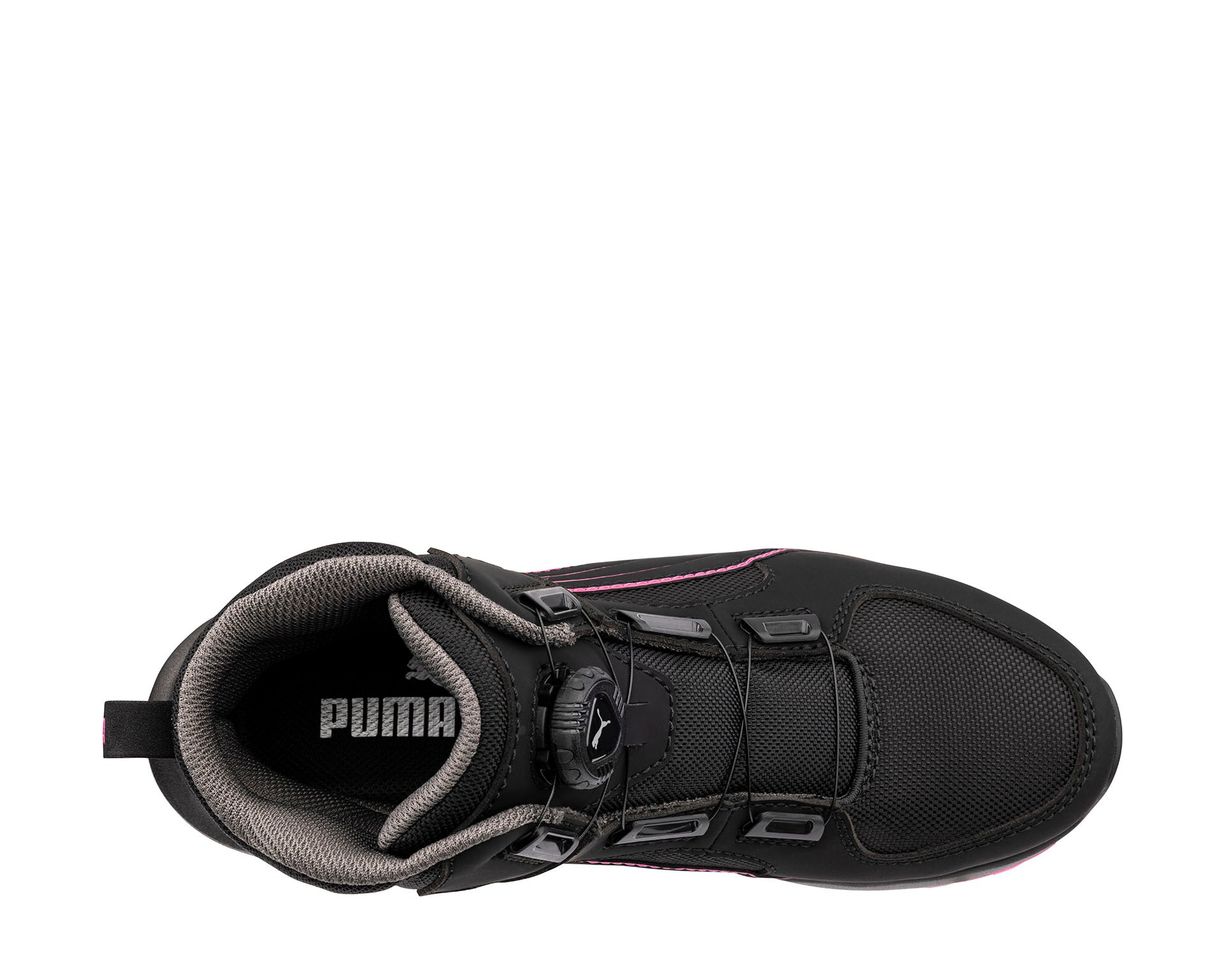 PUMA SAFETY ASPIRE DISC MID Sicherheitsschuh S3S ESD schwarz Damen oben