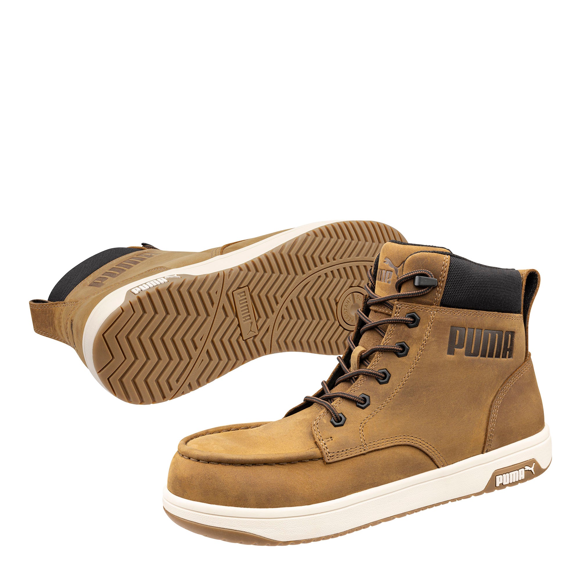 PUMA SAFETY WEDGE MID Sicherheitsschuh S3S ESD braun Paaransicht