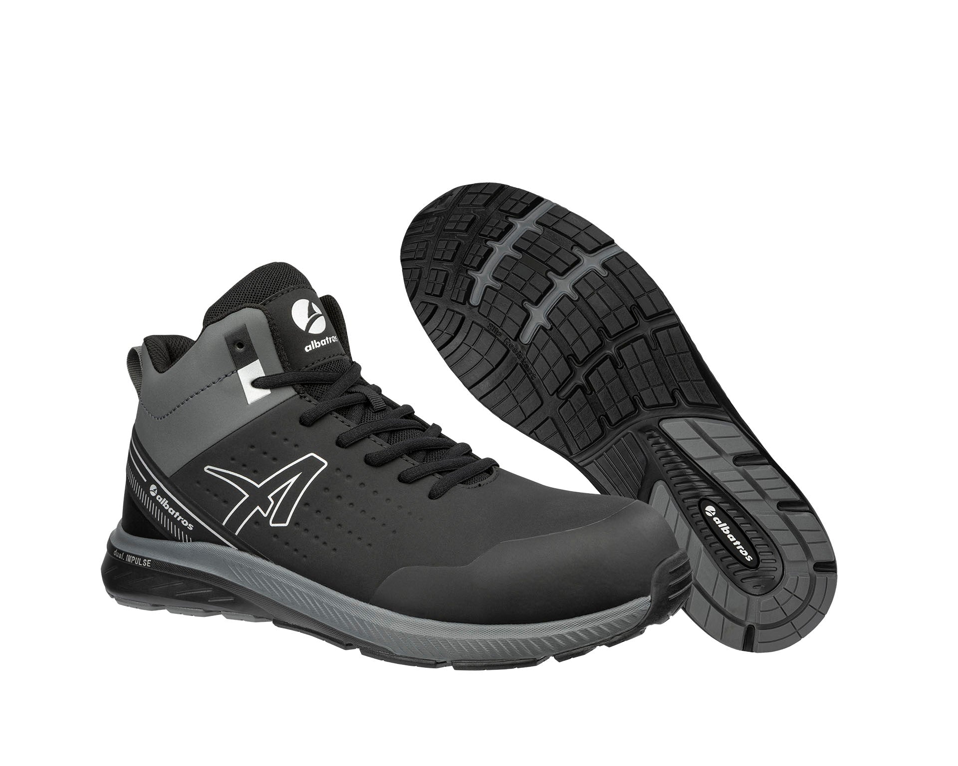ALBATROS VIGOR 2 IMPULSE MID Sicherheitsschuh S3S ESD grau Paarbild