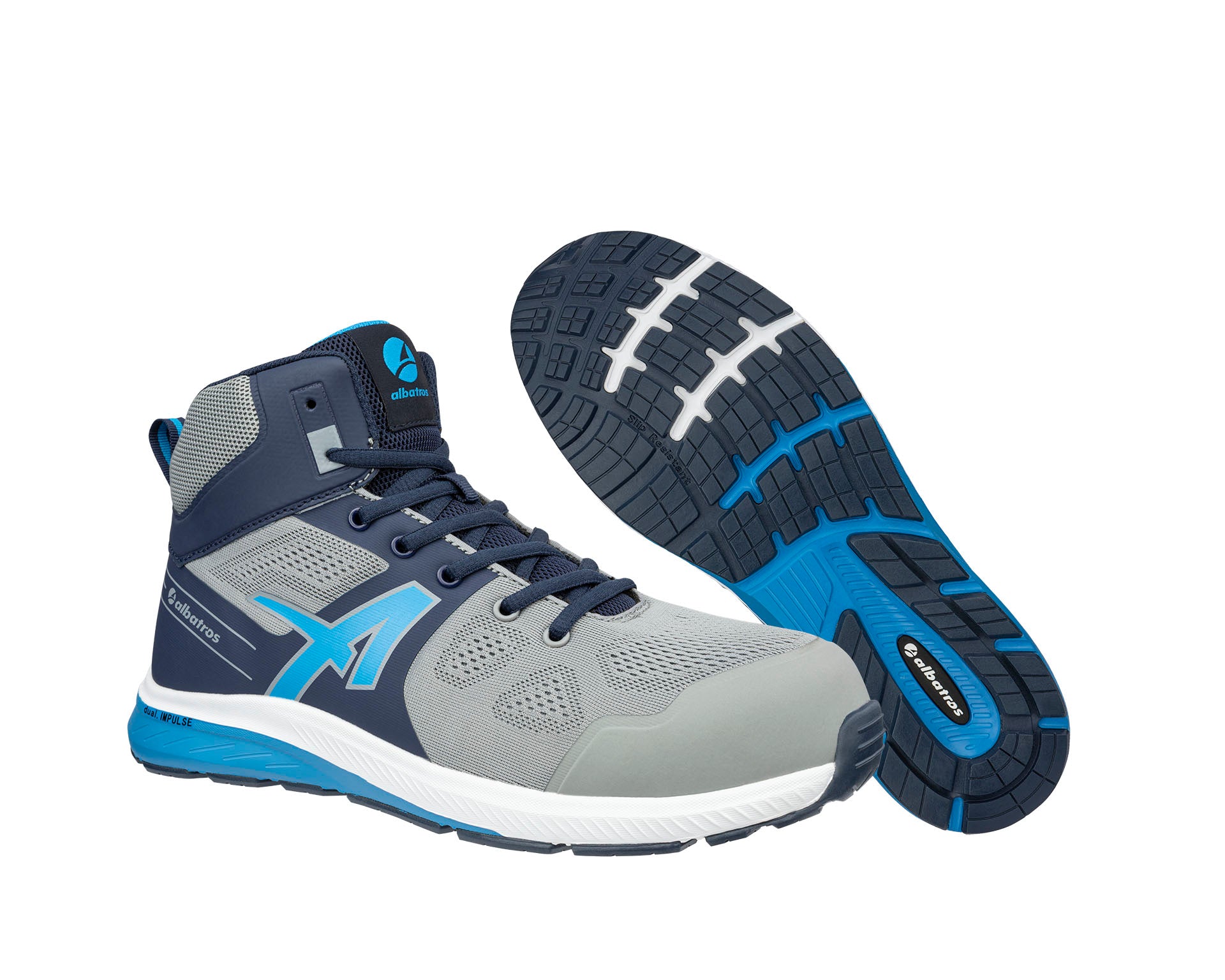 ALBATROS VORTEX IMPULSE MID Sicherheitsschuh S1PS ESD grau Paarbild