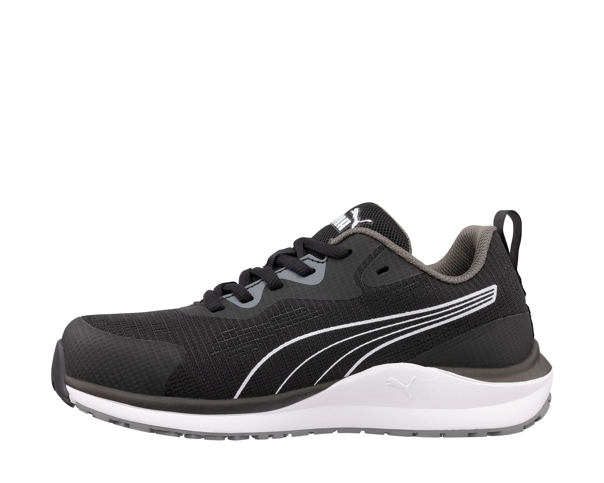 PUMA SAFETY CELERITY KNIT Sicherheitsschuh S1PS ESD schwarz Damen links #farbe_schwarz