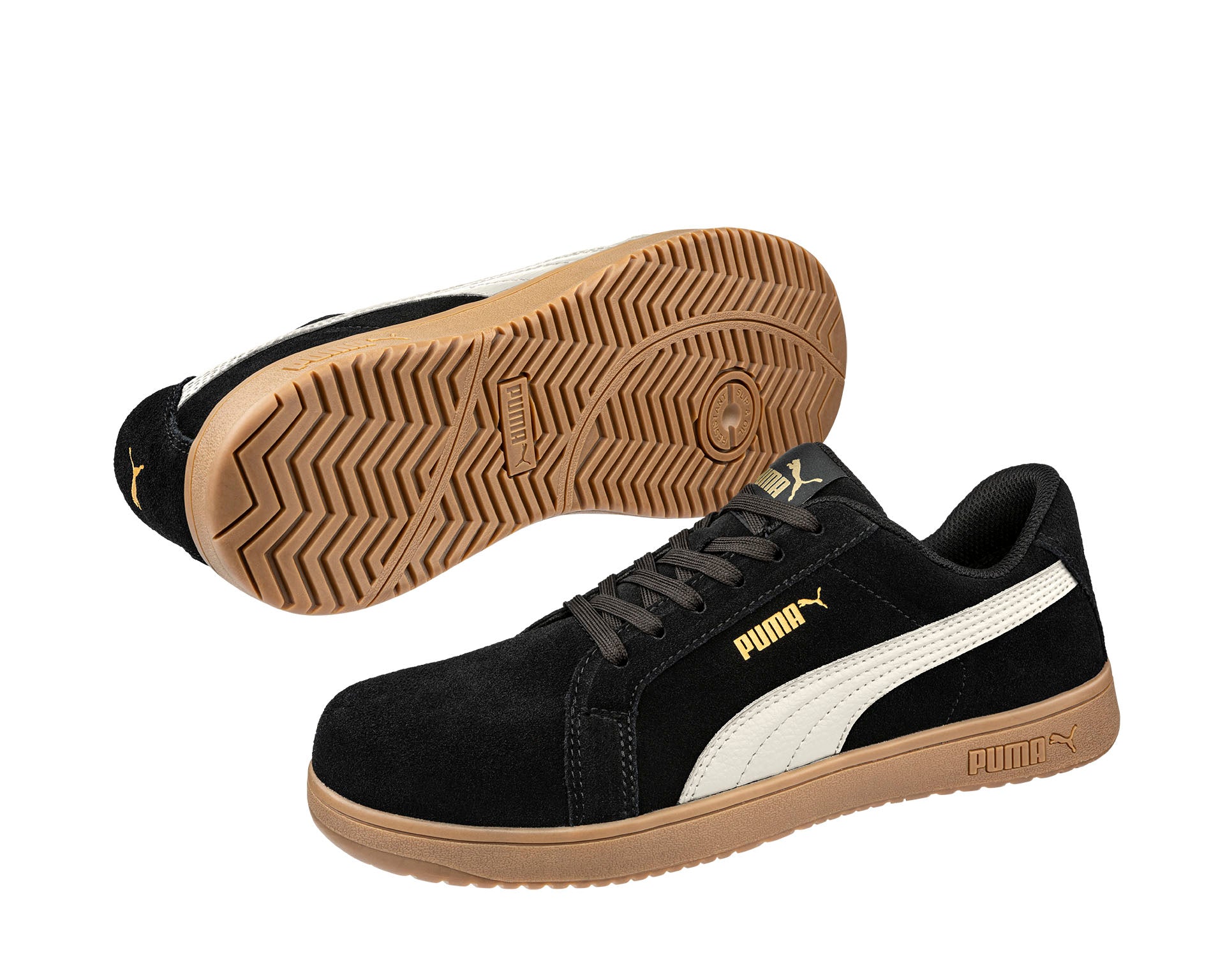 PUMA SAFETY ICONIC LOW Sicherheitsschuh S1PL ESD schwarz Paaransicht #farbe_schwarz