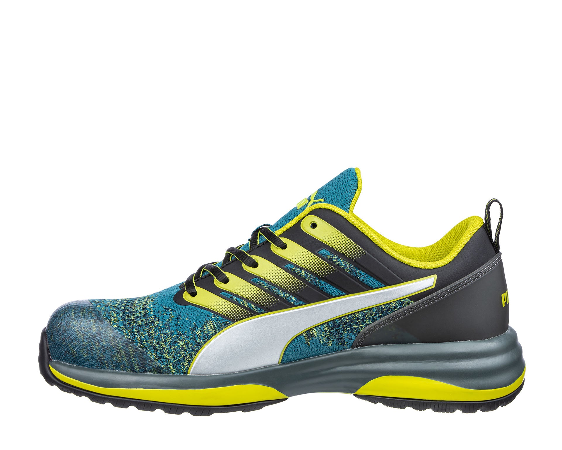 PUMA SAFETY CHARGE LOW Sicherheitsschuh S1P ESD grün links #farbe_grün
