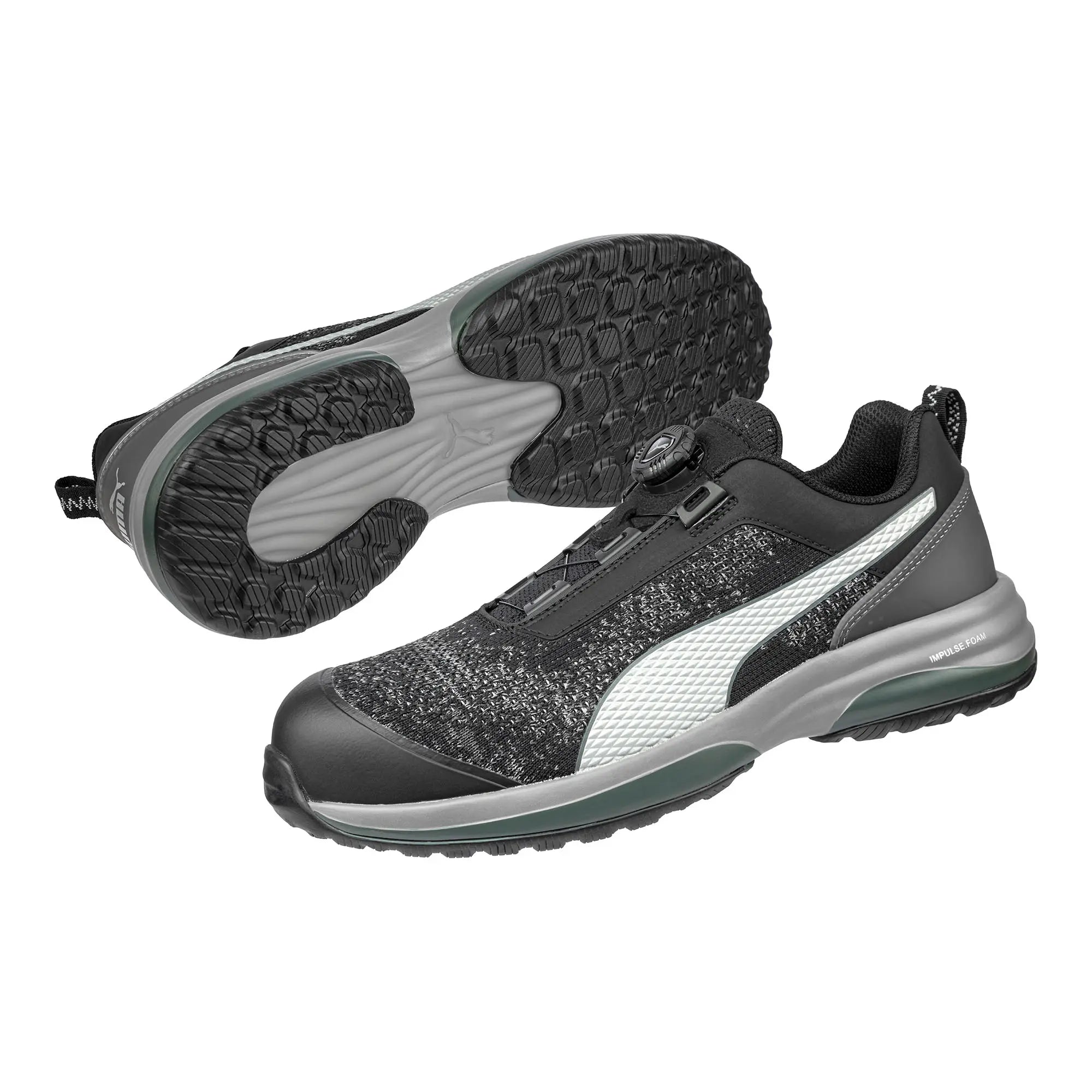 PUMA SAFETY CHARGE DISC LOW Sicherheitsschuh S1P ESD schwarz Paaransicht