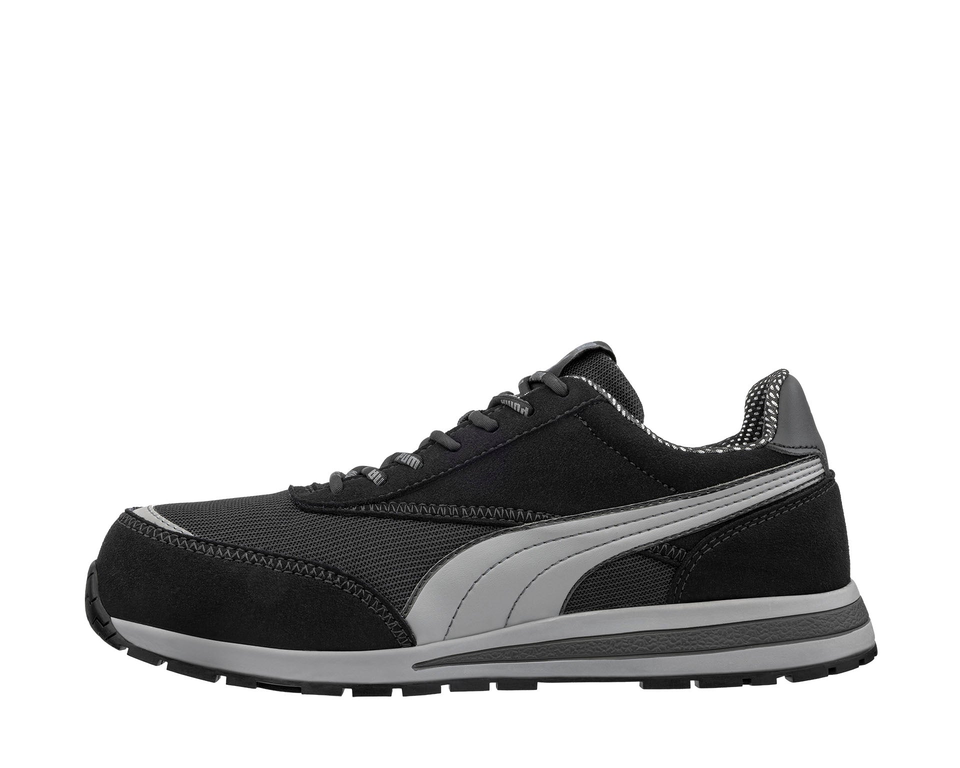 PUMA SAFETY RIDER LOW Sicherheitsschuh S1PS ESD schwarz links