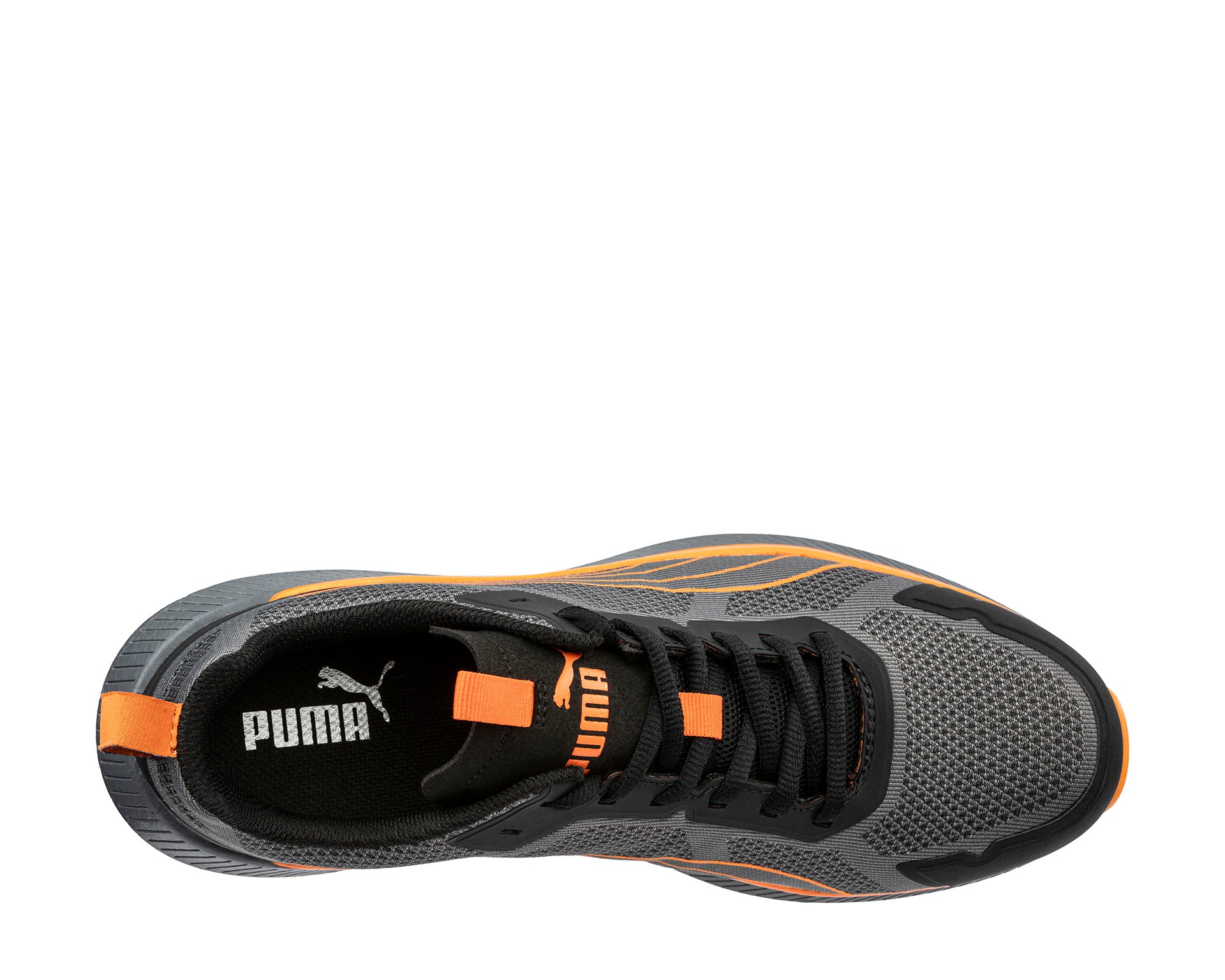 PUMA SAFETY SLIDE LOW Sicherheitsschuh S1PS ESD grau-orange Herren oben #farbe_grau-orange