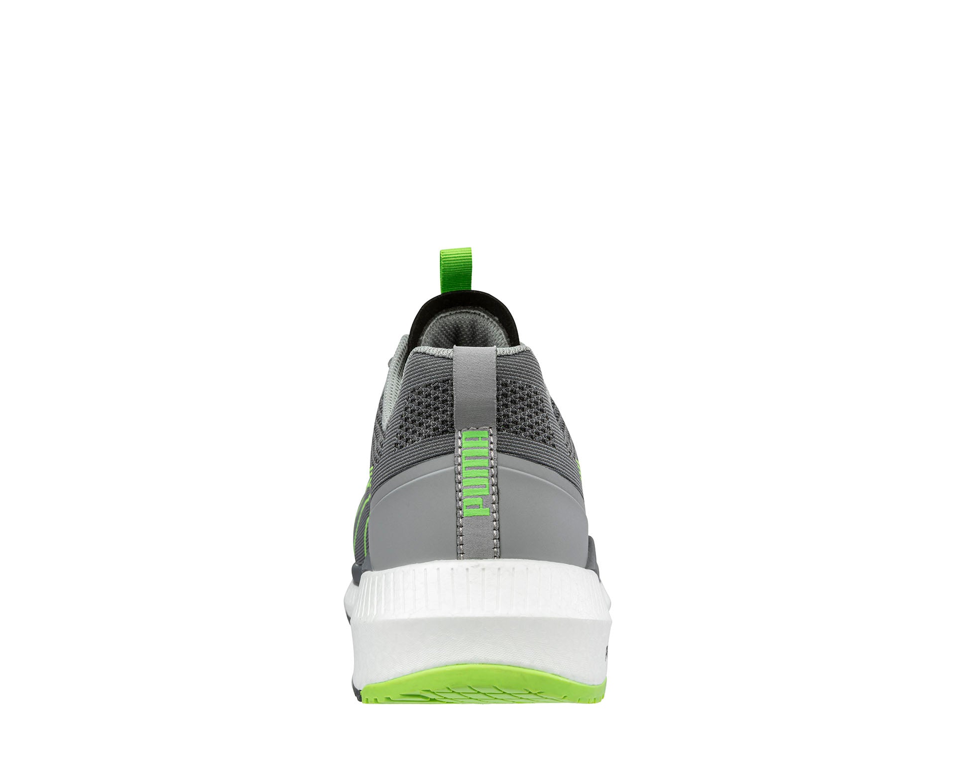 PUMA SAFETY SLIDE LOW Sicherheitsschuh S1PS ESD grau-grün Herren Rückansicht #farbe_grau-grün