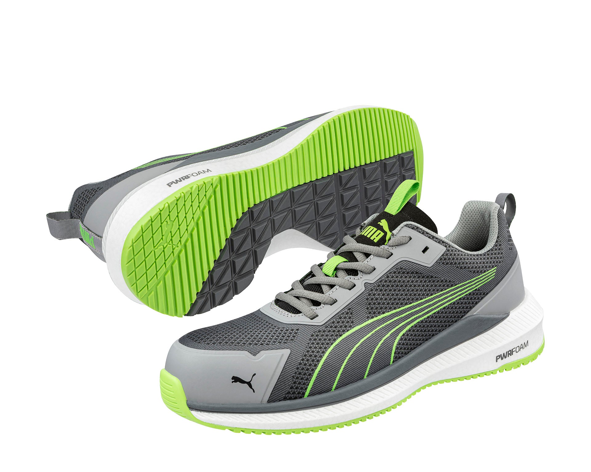 PUMA SAFETY SLIDE LOW Sicherheitsschuh S1PS ESD grau-grün Herren Paaransicht #farbe_grau-grün