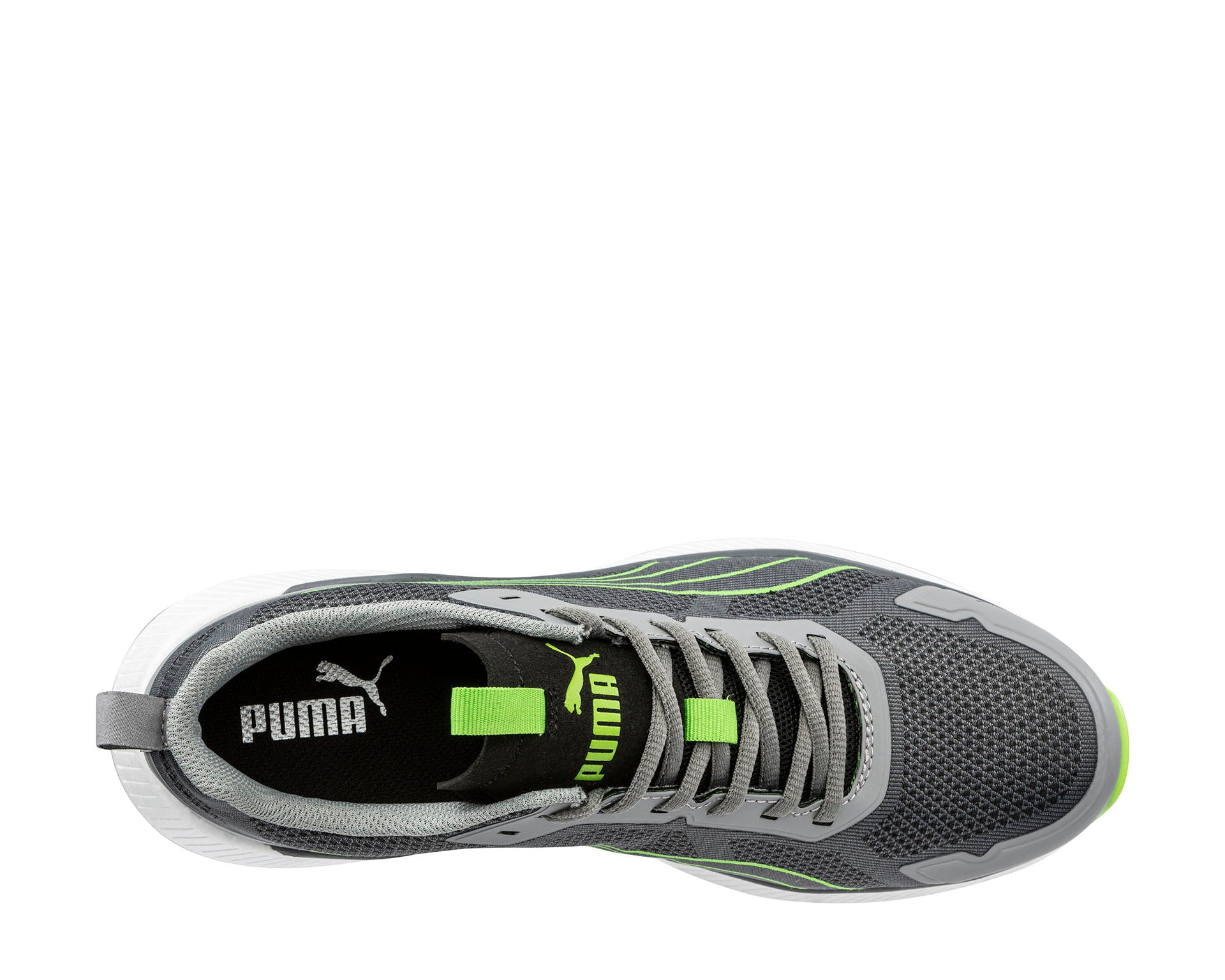 PUMA SAFETY SLIDE LOW Sicherheitsschuh S1PS ESD grau-grün Herren oben #farbe_grau-grün