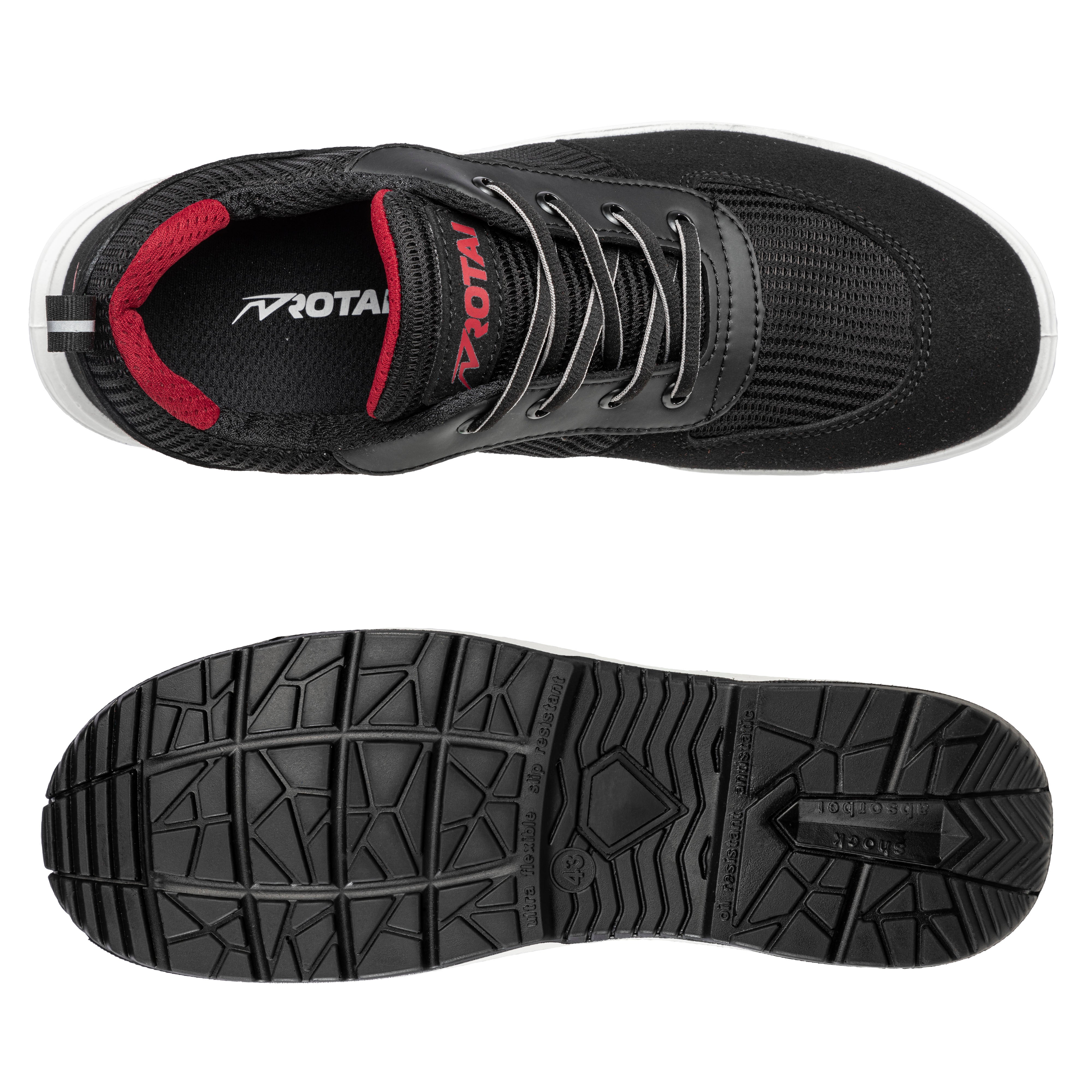 ROTAI RS PRO 22 Sicherheitsschuh S1P ESD schwarz oben #farbe_schwarz-rot
