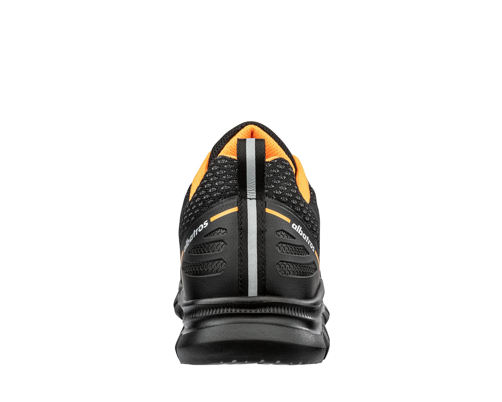 ALBATROS LEVITATE GREY LOW  Sicherheitsschuh S1PS orange Rückansicht #akzentfarbe_orange