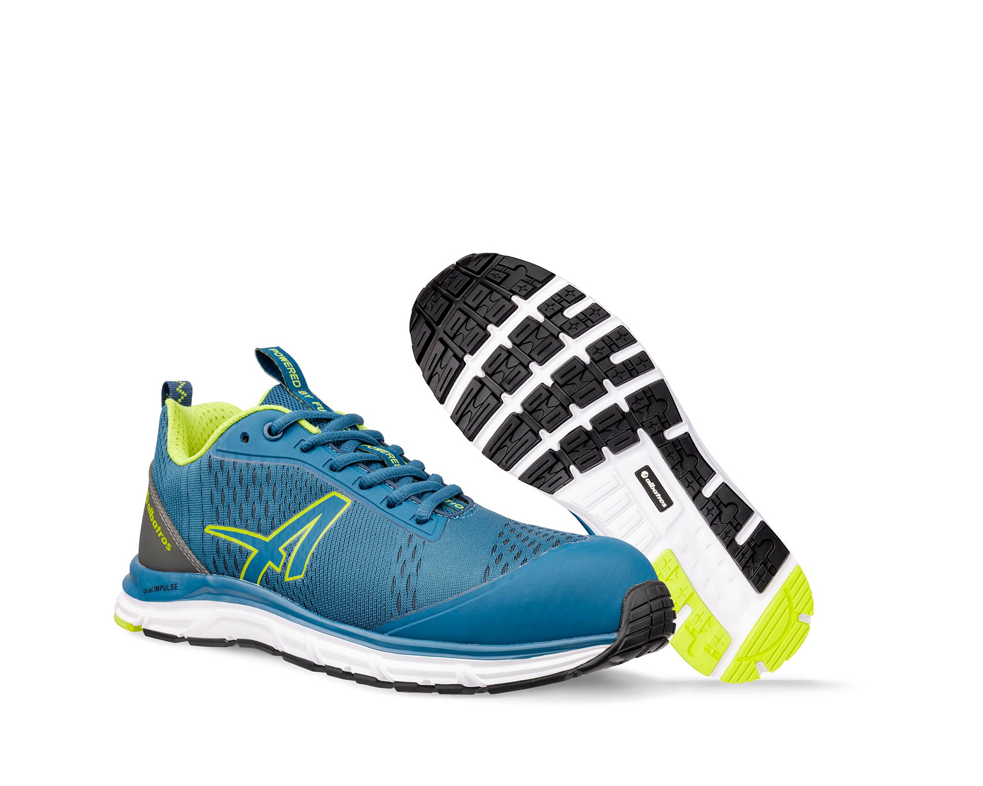 ALBATROS AER55 IMPULSE LOW Sicherheitsschuh S1PS ESD grün Paaransicht #farbe_grün