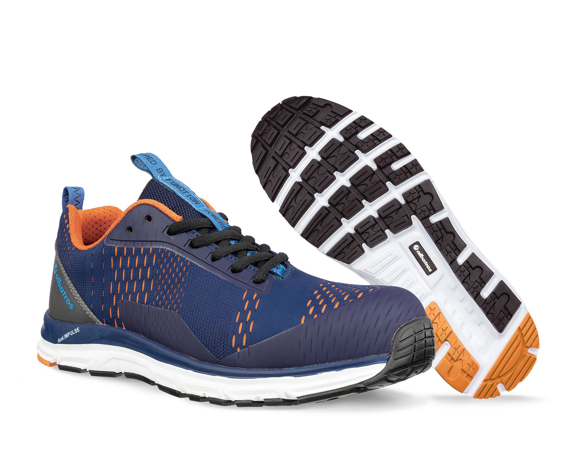 ALBATROS AER55 IMPULSE LOW Sicherheitsschuh S1P ESD orange Paaransicht #farbe_blau