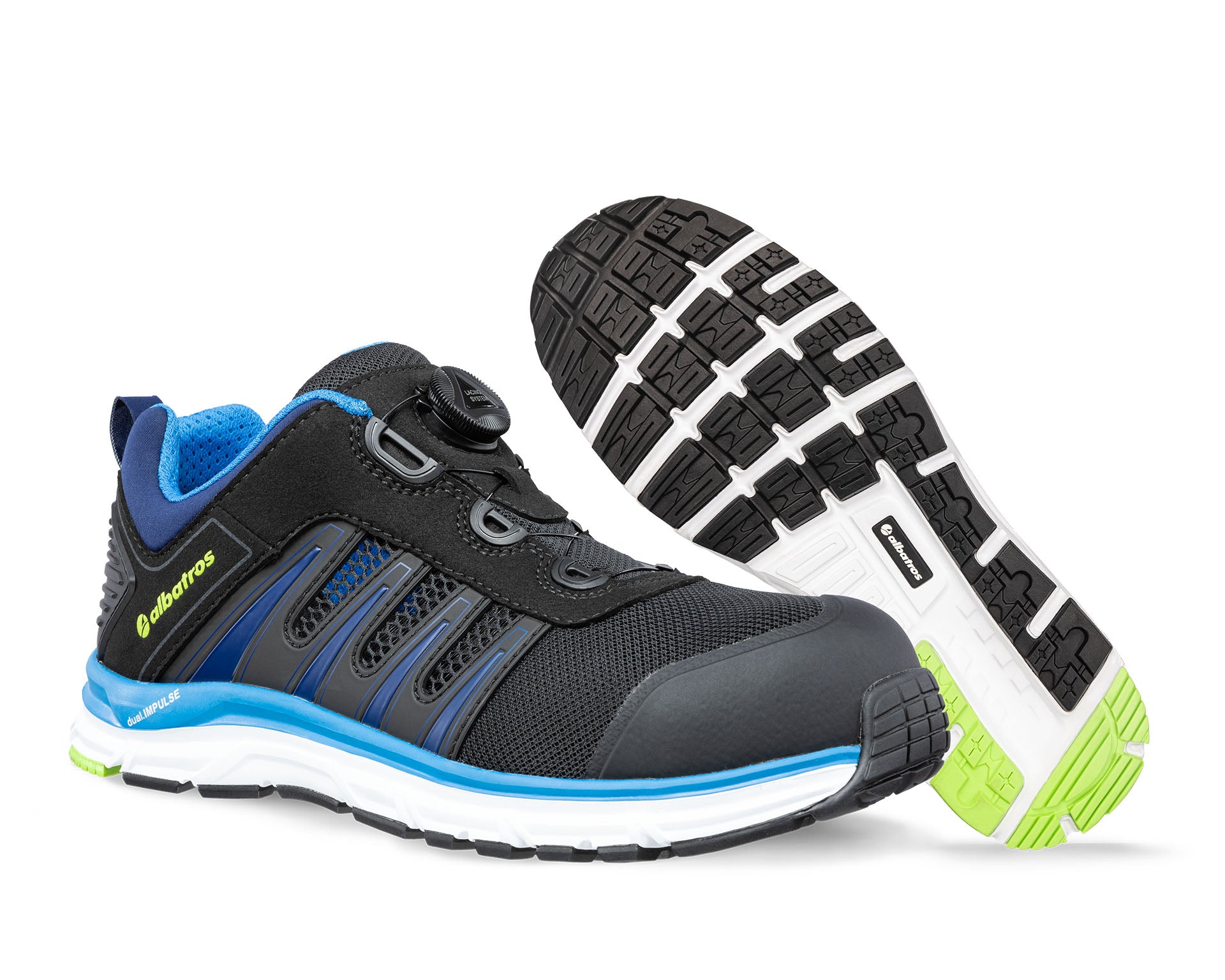ALBATROS BREEZE QL IMPULSE LOW Sicherheitsschuh S1P ESD schwarz Paaransicht