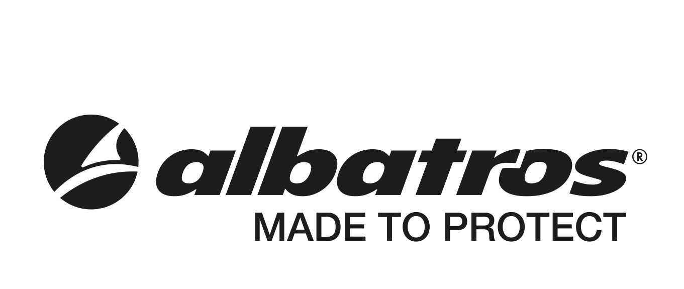 Markenlogo von Albatros in Schwarz.