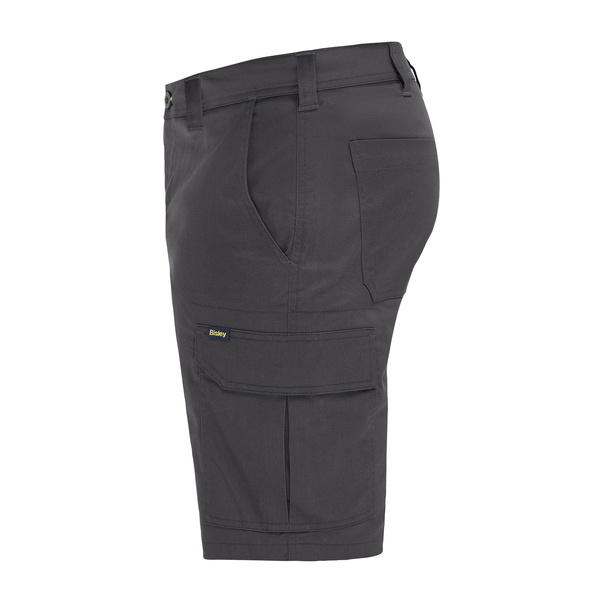 BISLEY DEKKSON SHORTS Mechanical Stretch-Shorts grau Seitenansicht links #farbe_grau