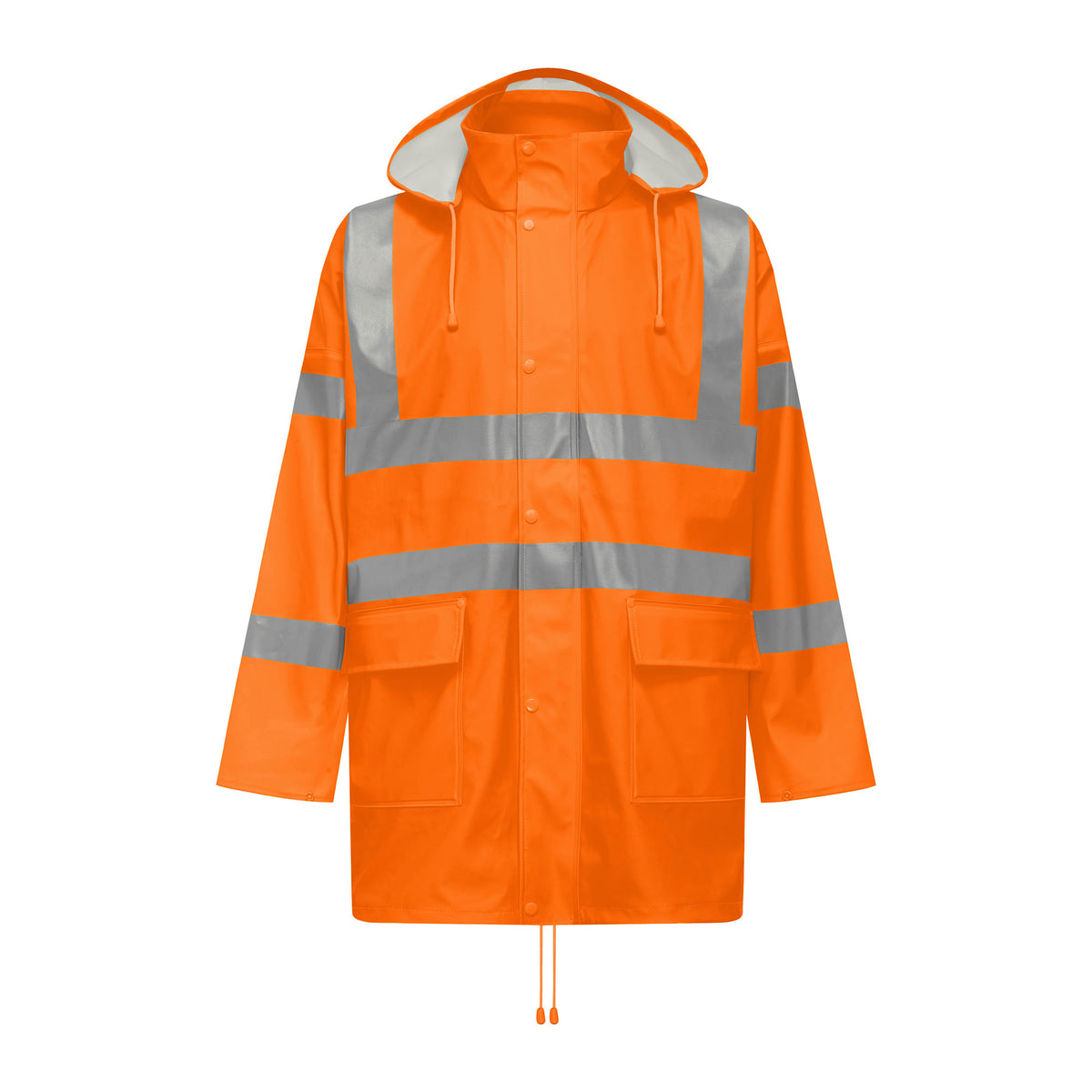 BISLEY FAHRENHEIT HI VIS Arbeitsregenjacke orange Frontansicht #farbe_orange