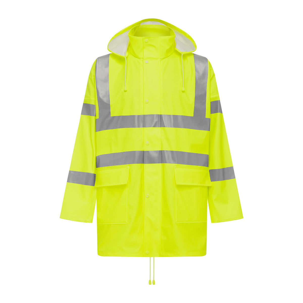 BISLEY FAHRENHEIT HI VIS Arbeitsregenjacke gelb Frontansicht #farbe_gelb