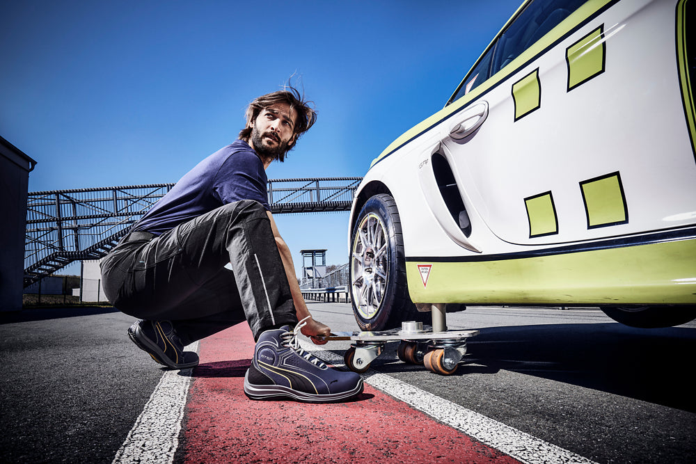 PUMA SAFETY TOURING MID Sicherheitsschuh SB blau Imagebild